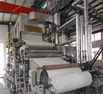 Papier hygiénique plus sec simple de fil à grande vitesse du fourdrinier 15T/D faisant la machine et la chaîne de production