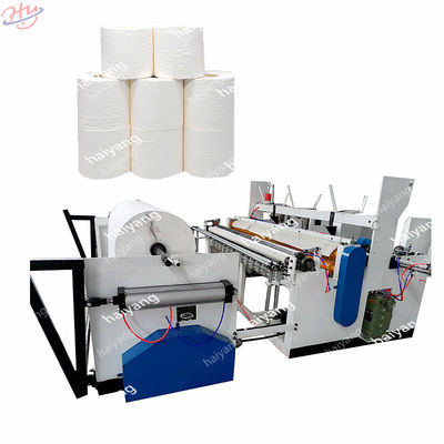 Le PLC automatique industriel a commandé le papier de soie de papier hygiénique de petit pain fendant et machine de rebobinage