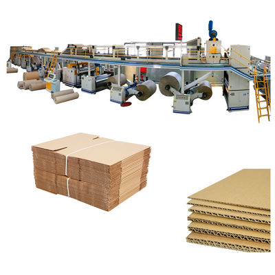 60-250 mètres Min Corrugated Cardboard Production Line